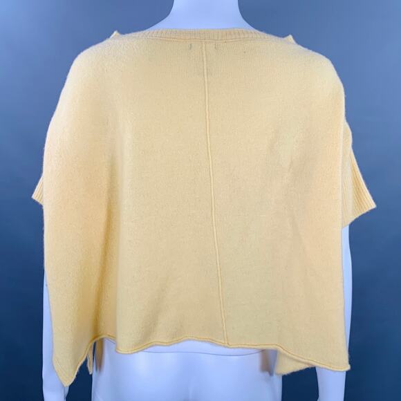 KRISTENSEN DU NORD Size 2 Yellow Cashmere Knit Cropped Casual Top - Picture 3 of 5